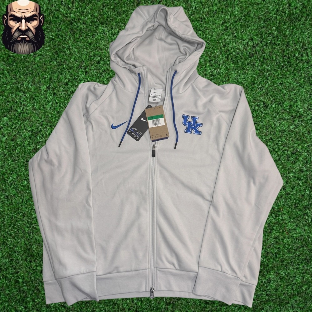 Nike Kentucky Wildcats Gray Zip Up Hoodie Team Issued IH8976-025 Women's XL